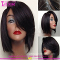 New beauty products cheap brazilian human hair bob wigs with bangs 6-14 inch bob style silk top lace wigs